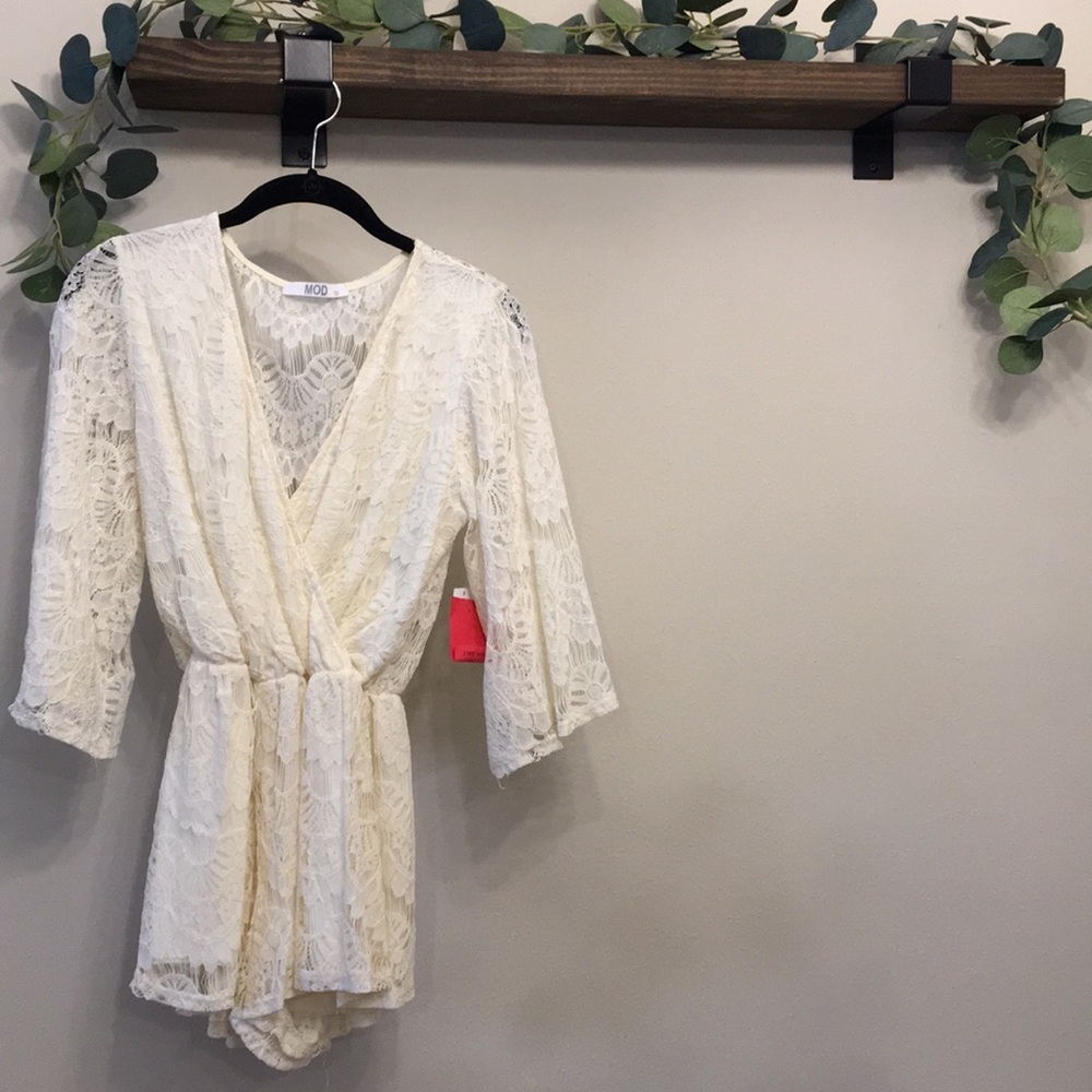 White Lace Romper